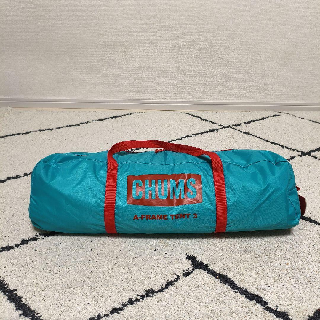 【１回使用】チャムス エーフレームテント３ ティールレッド CH62-1441