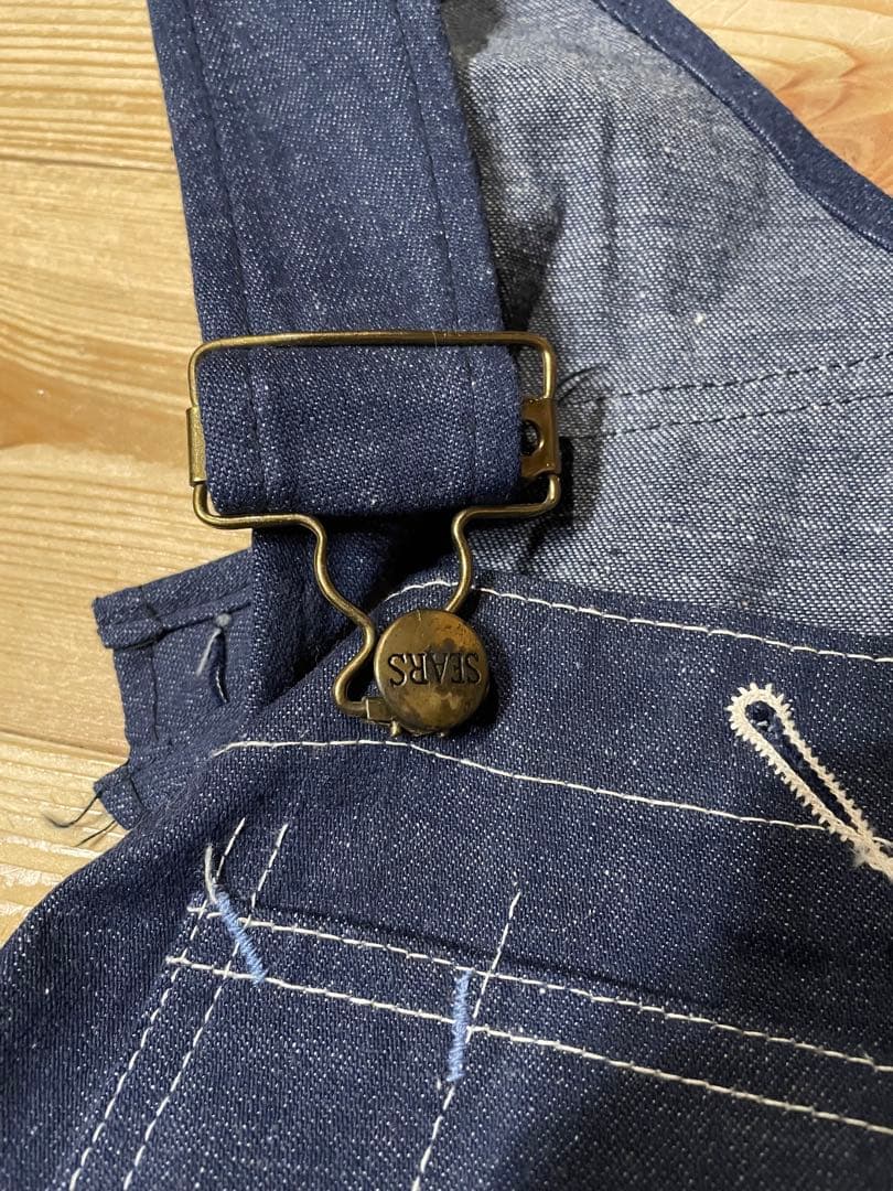 60s Sears シアーズ オーバーオール デニム 濃紺 ビンテージ デッド