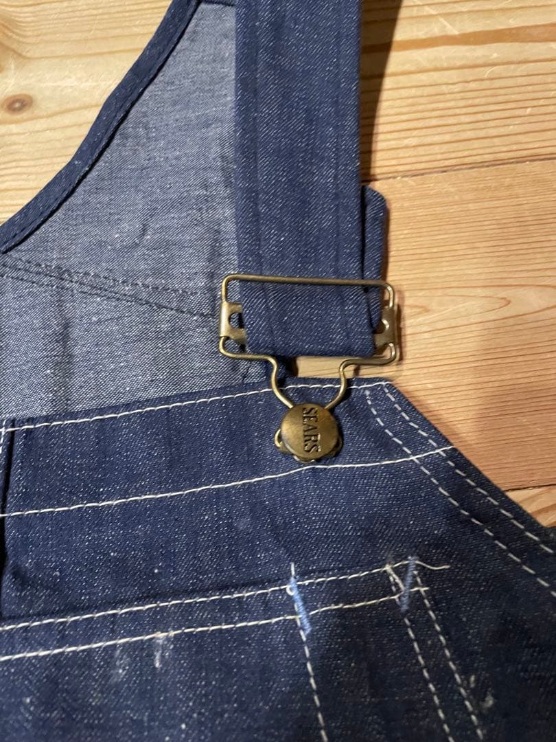 60s Sears シアーズ オーバーオール デニム 濃紺 ビンテージ デッド