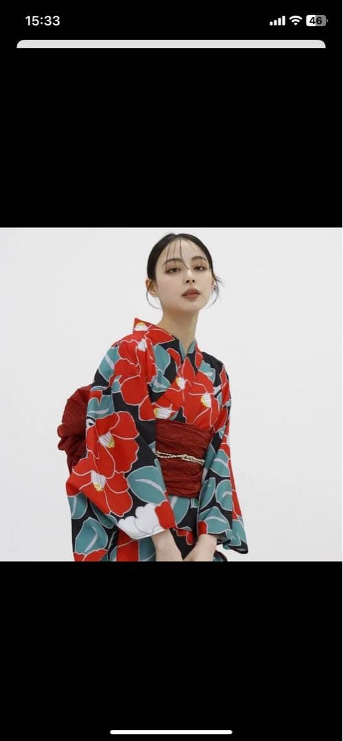 ワンピース　浴衣　帯　3点セット　試着のみ　Lサイズ