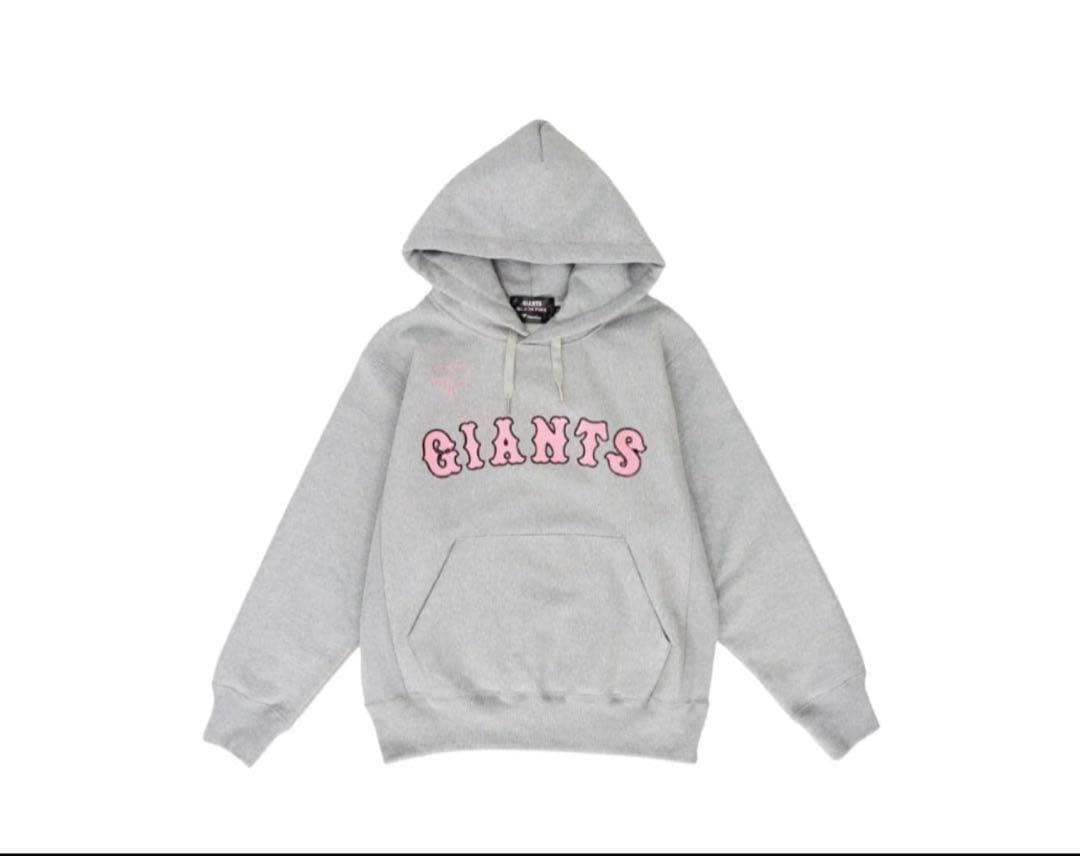 読売ジャイアンツ×BLACKPINK ロゴ　フーディー　グレー