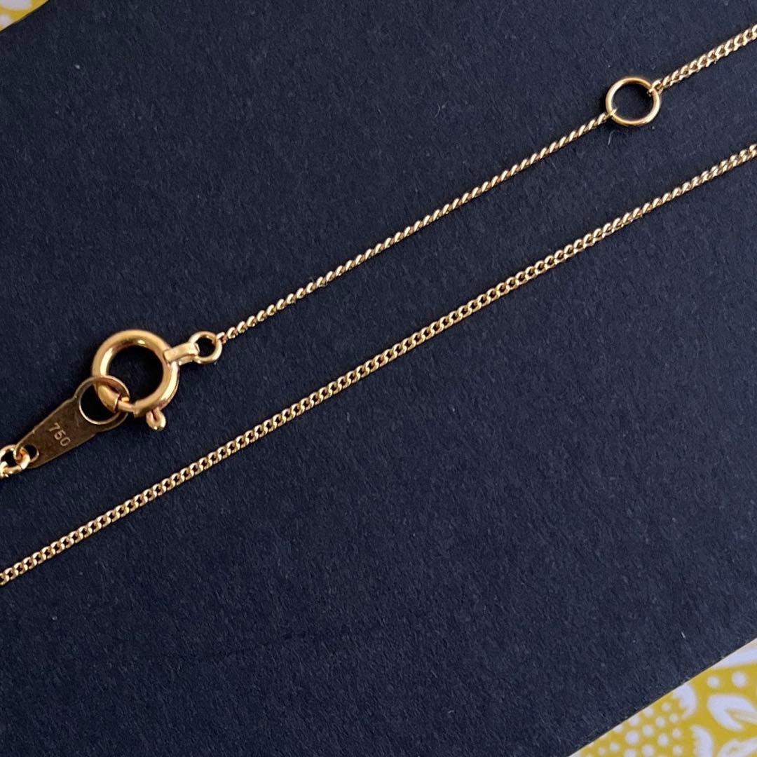K18 喜平チェーン ネックレス 40cm 1.38g 2ヶ所刻印　18金