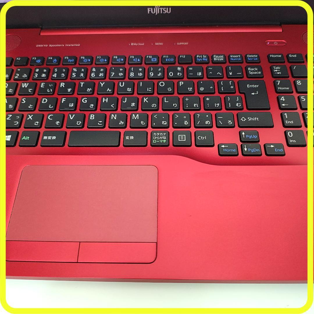 赤　新品SSD256GB⭐️windows11ノートパソコン　カメラ　780