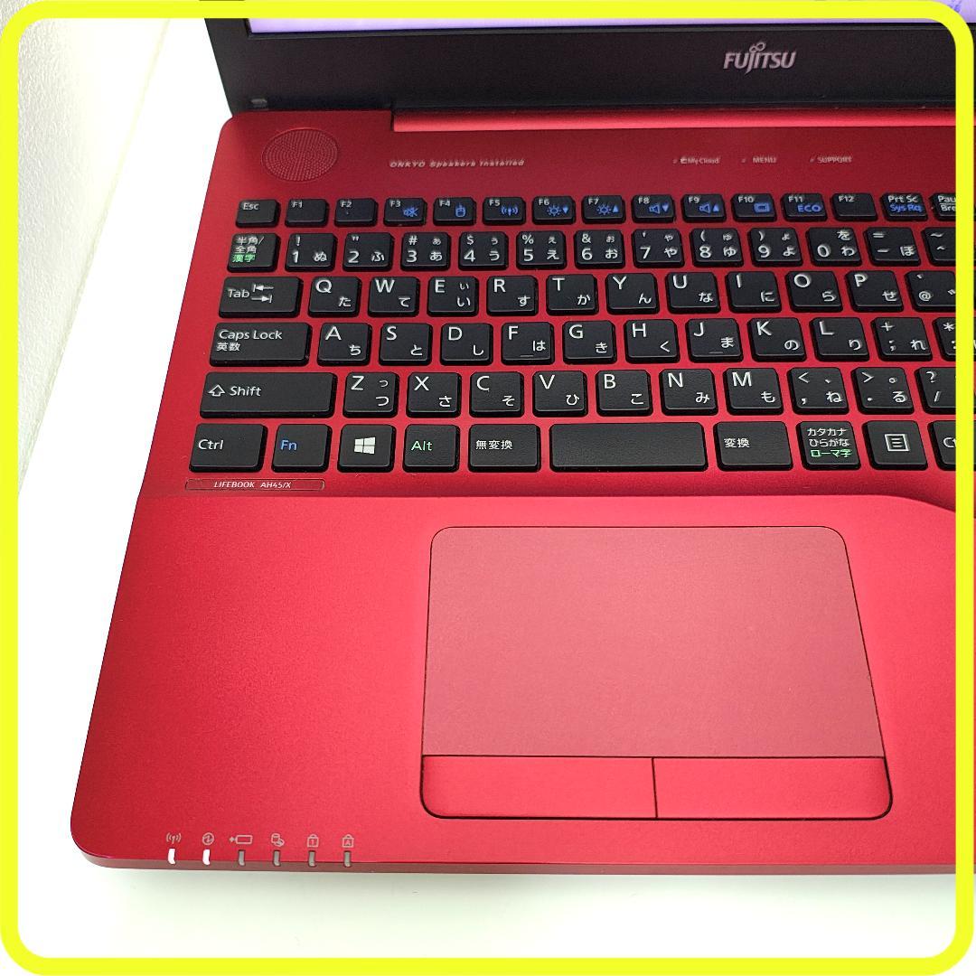 赤　新品SSD256GB⭐️windows11ノートパソコン　カメラ　780