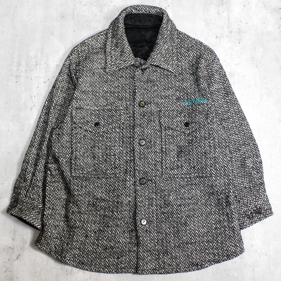 美品 ルシアンペラフィネ 刺繍入 CPO シャツジャケット 灰 S 七分袖 レア