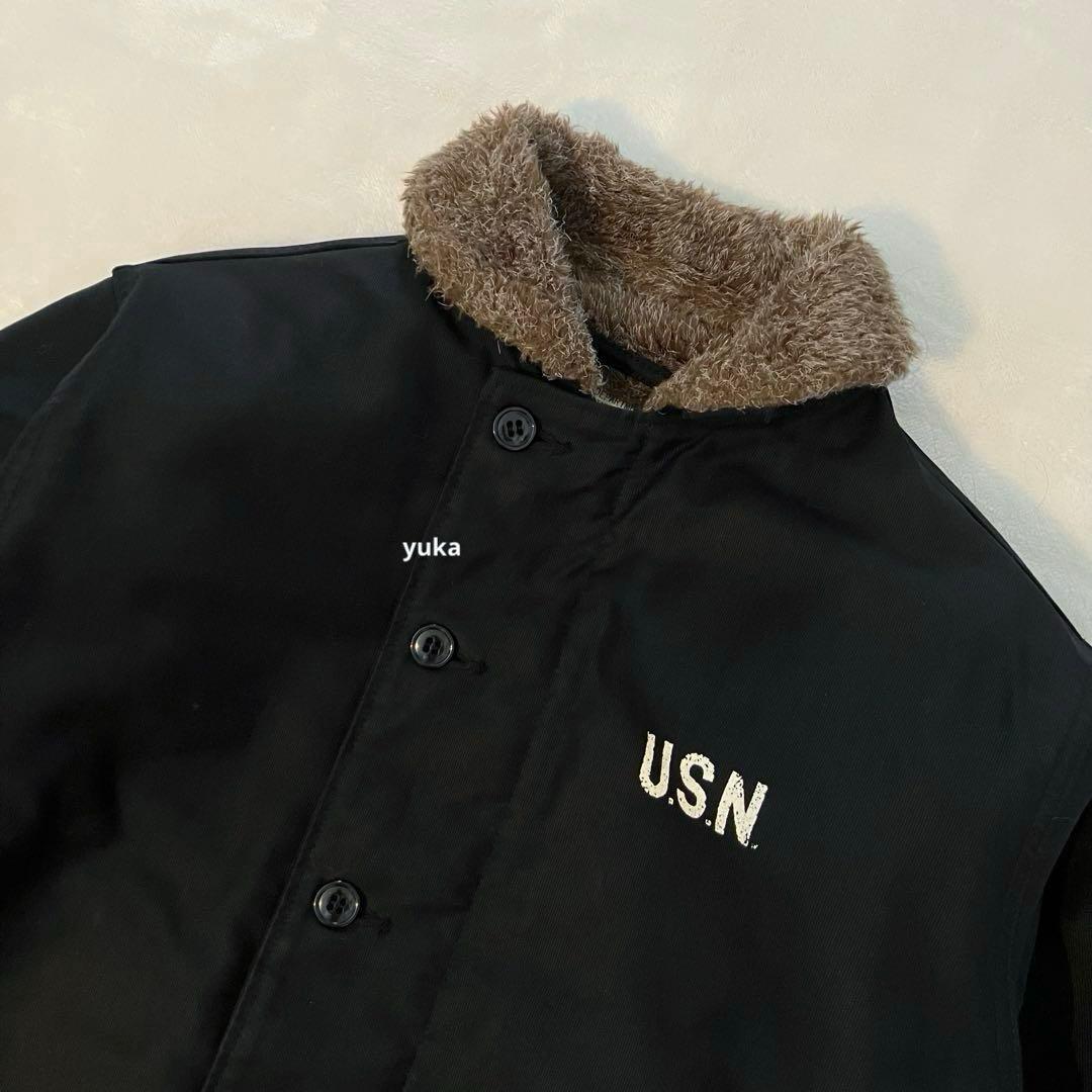 美品✨HOUSTON N-1 デッキジャケット U.S.N ミリタリー 黒