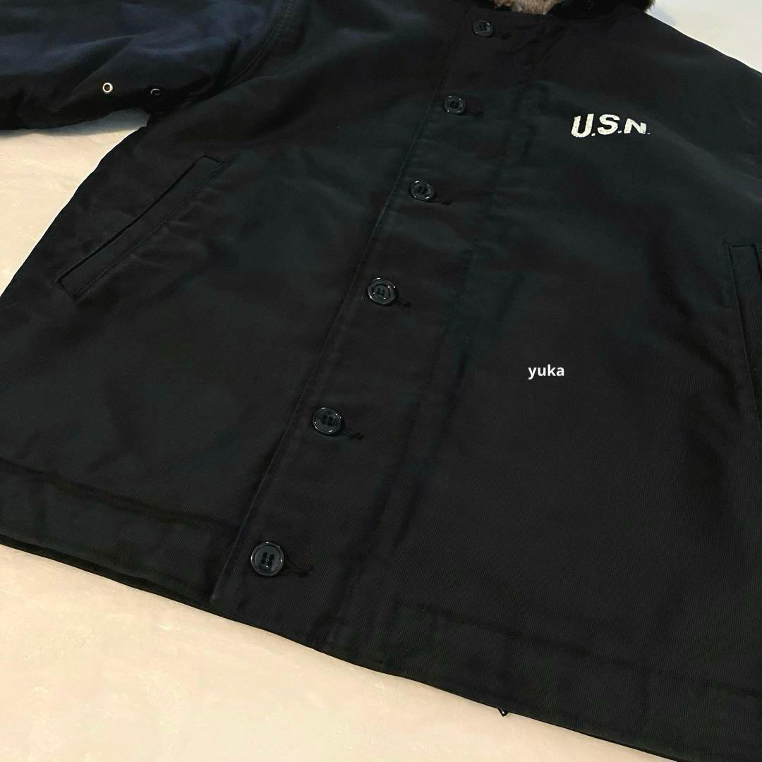 美品✨HOUSTON N-1 デッキジャケット U.S.N ミリタリー 黒