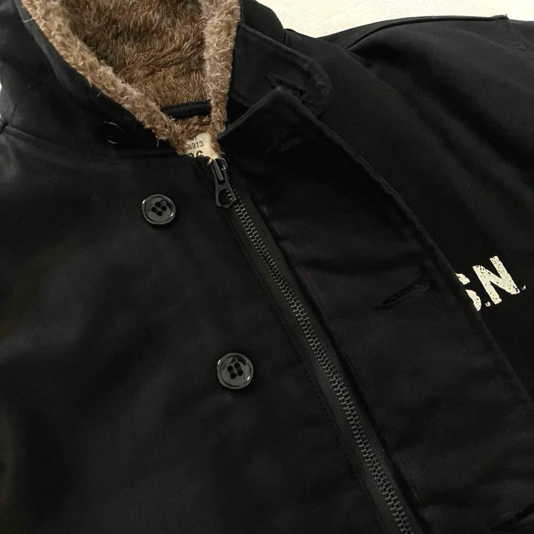 美品✨HOUSTON N-1 デッキジャケット U.S.N ミリタリー 黒