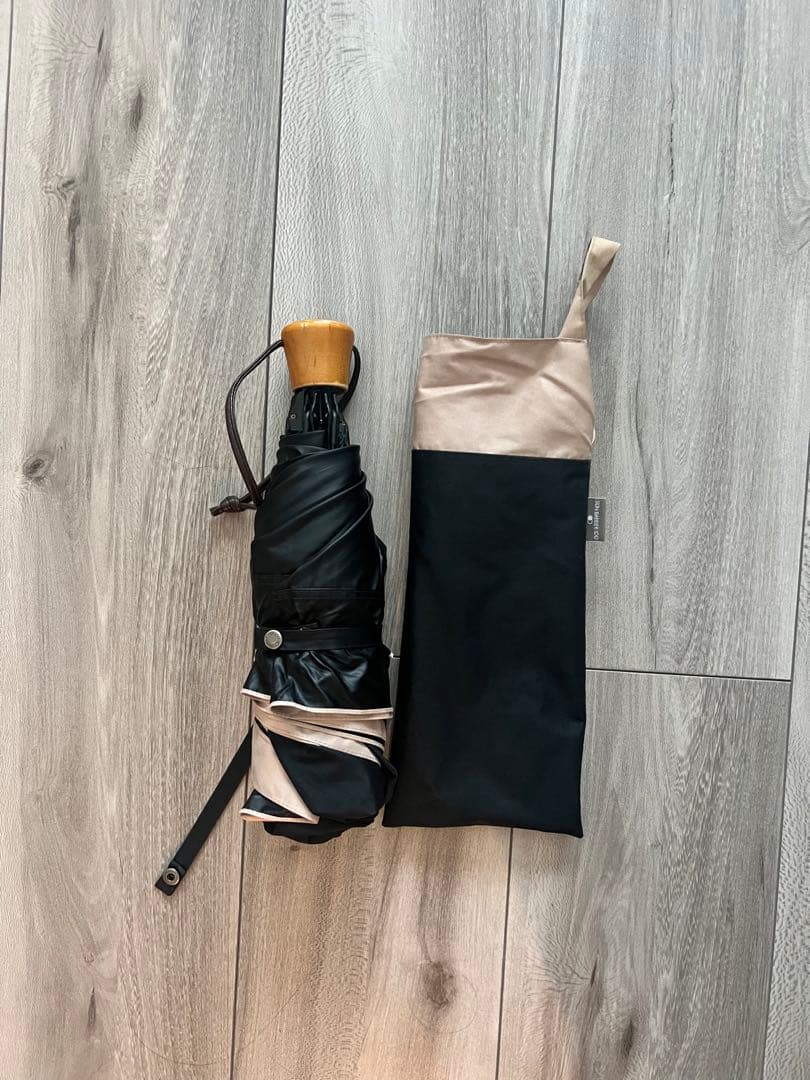 売り切れ商品⭐️サンバリア100 折りたたみ日傘三段折り　コンビ　ブラック