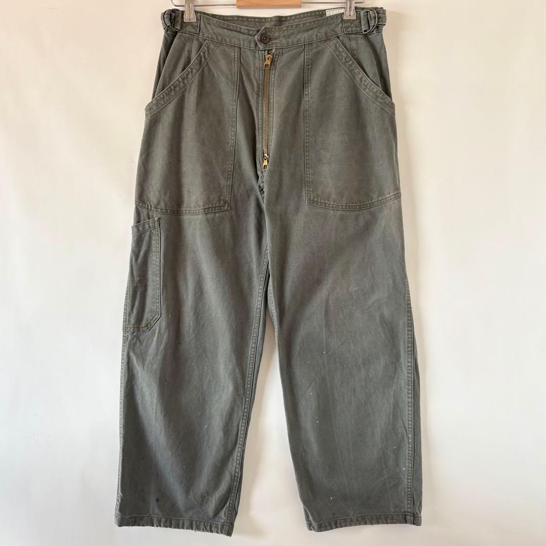 60s ヴィンテージ フランス軍 メカニックパンツ 古着 ミリタリー ユーロ