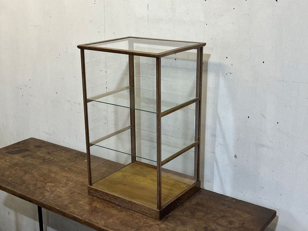 マ*ト様 昭和レトロ 木枠のガラスケース 5面ガラスショーケース コレクションケ