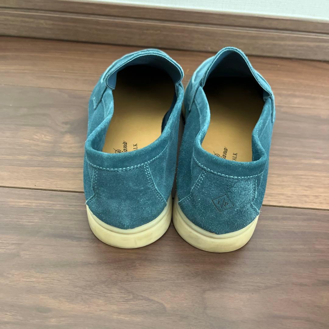 ロロピアーナ　サマー・チャーム・ウォーク・モカシン　ティールブルー