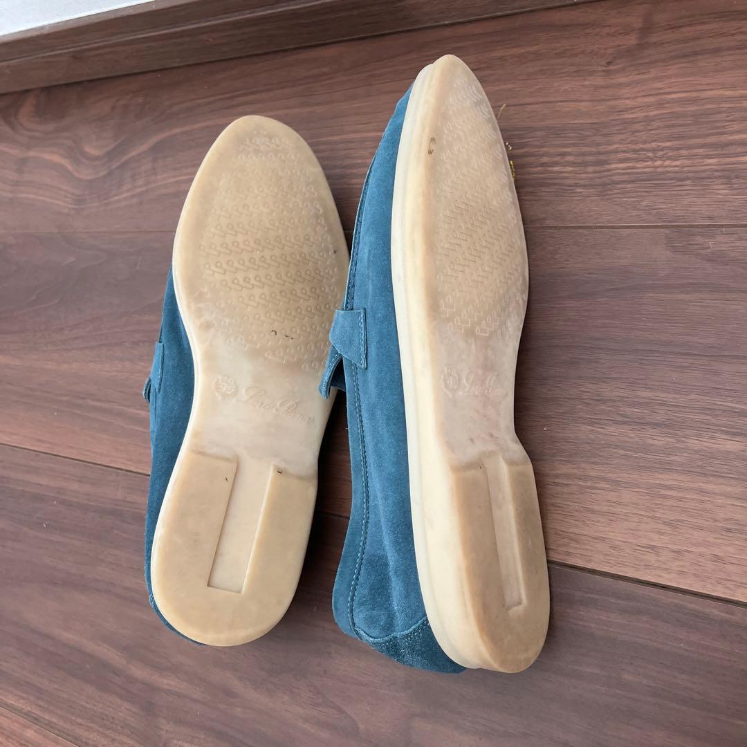 ロロピアーナ　サマー・チャーム・ウォーク・モカシン　ティールブルー