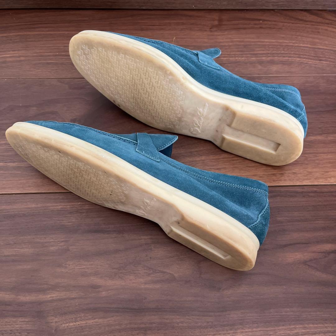 ロロピアーナ　サマー・チャーム・ウォーク・モカシン　ティールブルー