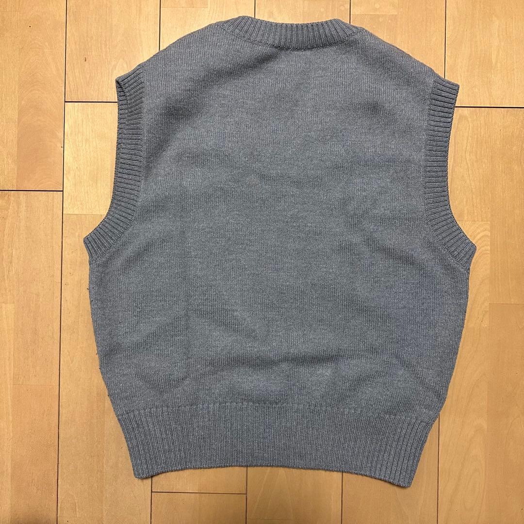 AMI PARIS アミパリス グレーニットベスト Lサイズ ポルトガル製