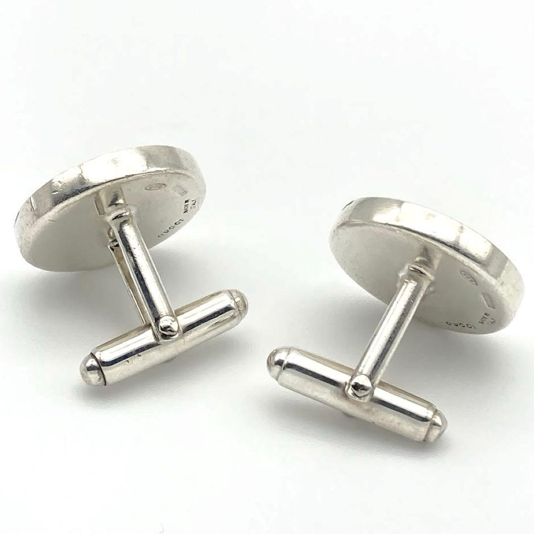 グッチ Gロゴ ラウンド カフリンクス カフス ボタン SV925 シルバー