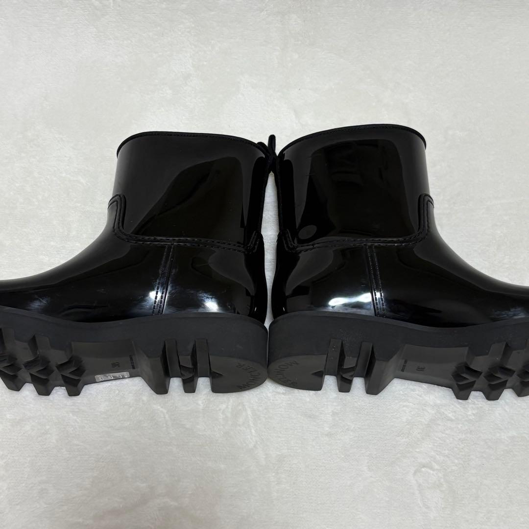 ◆MONCLER◆GINETTE ラバーブーツ 38 黒 レインブーツ