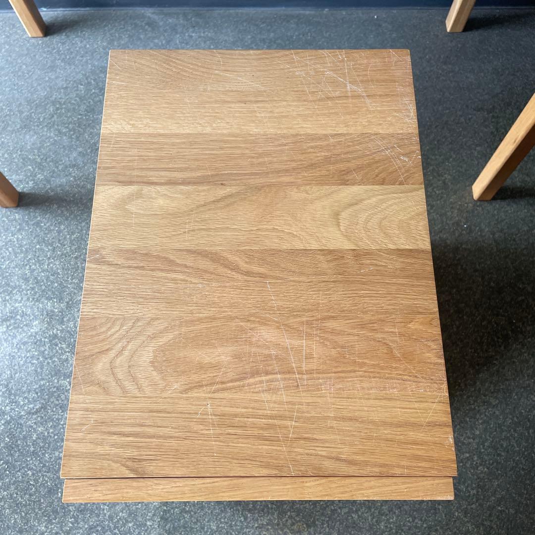 無印良品　デスクキャビネット　キャスター付き　タモ材