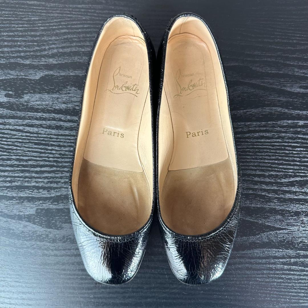 S310 大きいサイズ25cm クリスチャンルブタン バレリーナ バレエシューズ