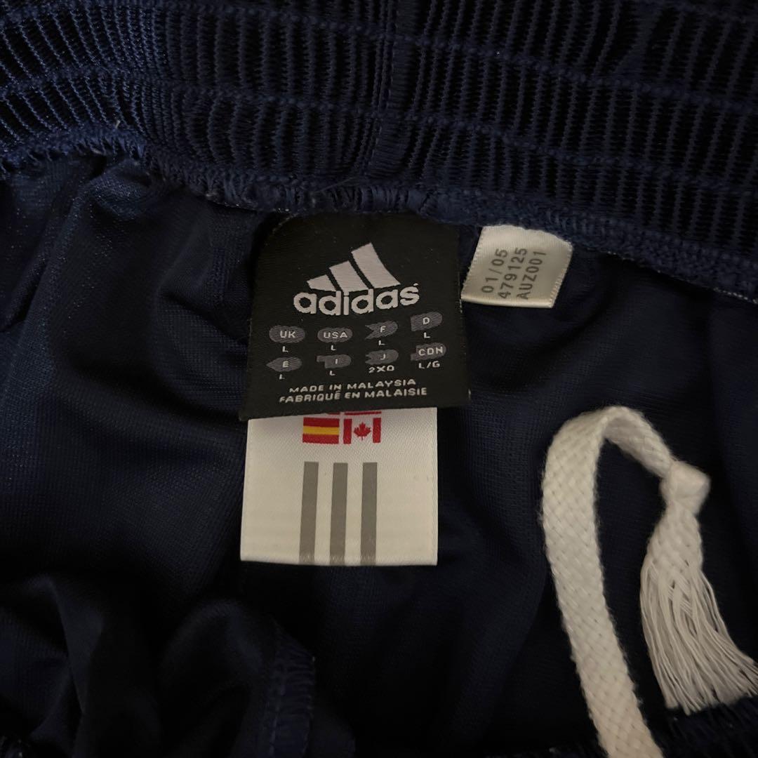 00s archive adidas トラックパンツ　極太　横全ボタン　裾幅27