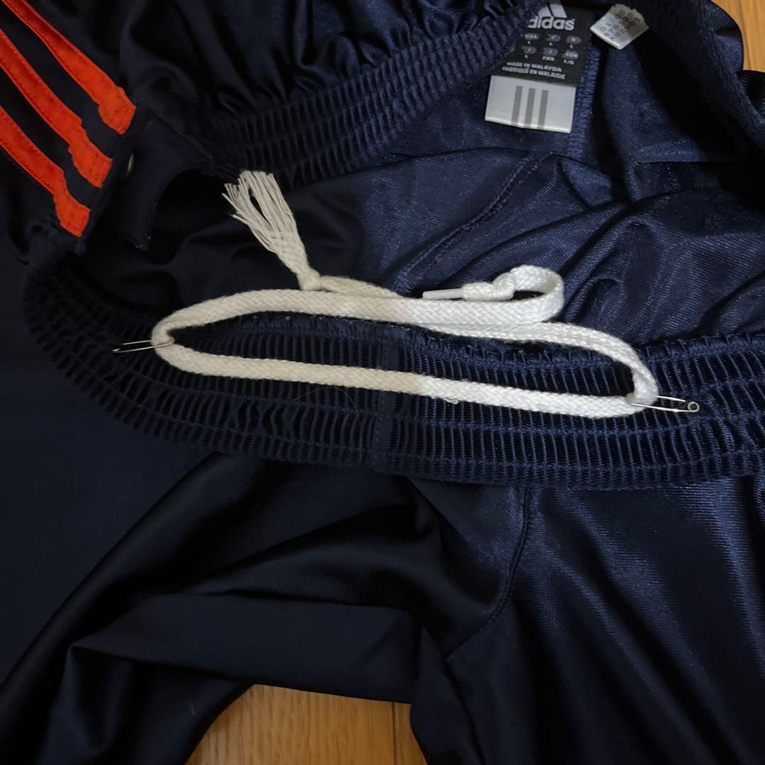 00s archive adidas トラックパンツ　極太　横全ボタン　裾幅27