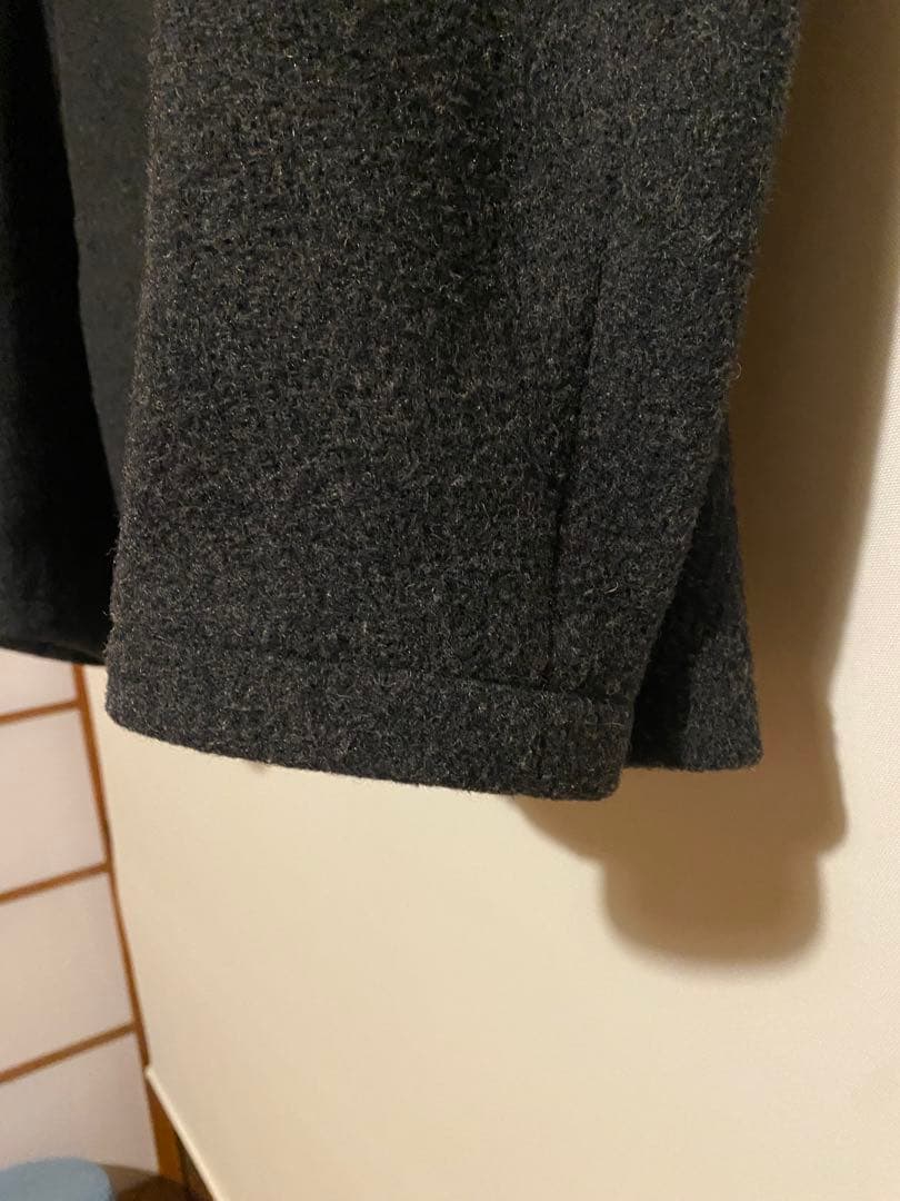 (最終値下げ)DANTON　ノーカラージャケットコート チャコールグレー 42