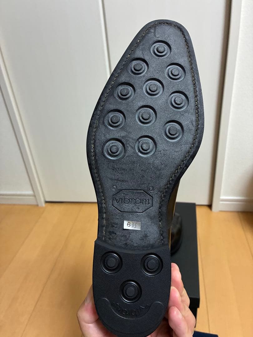 三陽山長 サンヨウヤマチョウ R309ラスト ストレートチップ ブラック 6.5