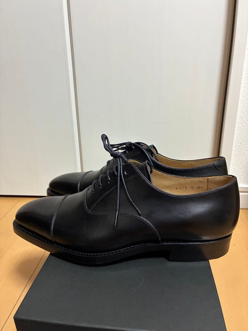 三陽山長 サンヨウヤマチョウ R309ラスト ストレートチップ ブラック 6.5