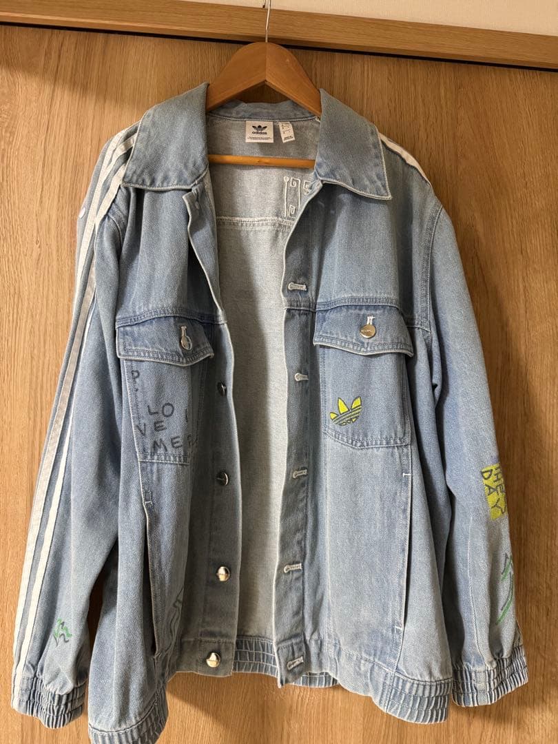 【希少】adidas × FIORUCCI コラボ デニムジャケットMアディダス