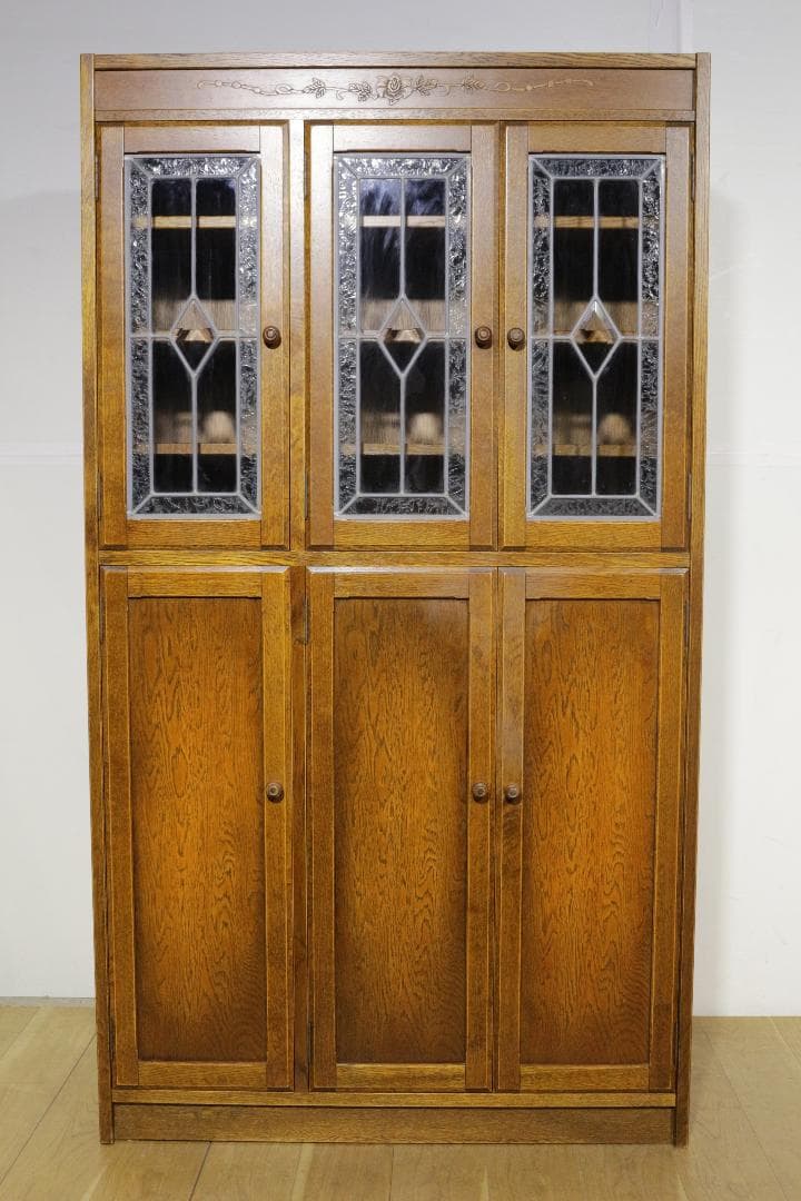 に*ん様 三越ブルージュ★キャビネット★ステンドグラス★木製家具★