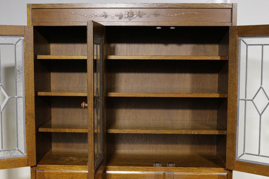 に*ん様 三越ブルージュ★キャビネット★ステンドグラス★木製家具★
