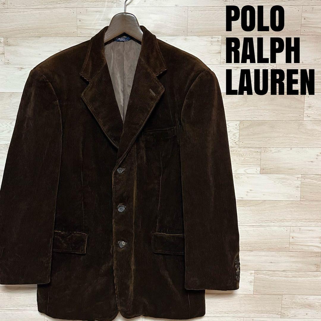✨90s ポロラルフローレン　コーデュロイテーラードジャケット ブラウン　XL✨