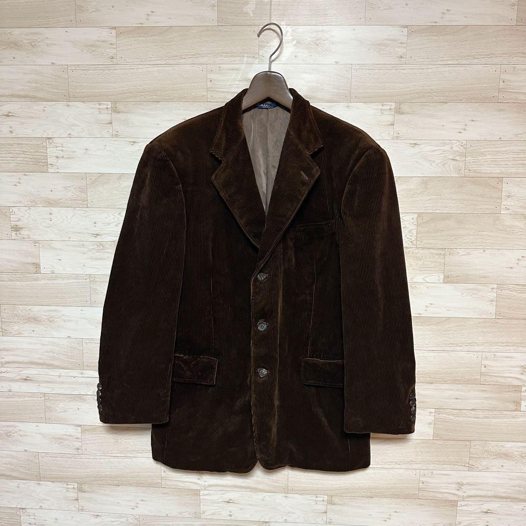 ✨90s ポロラルフローレン　コーデュロイテーラードジャケット ブラウン　XL✨