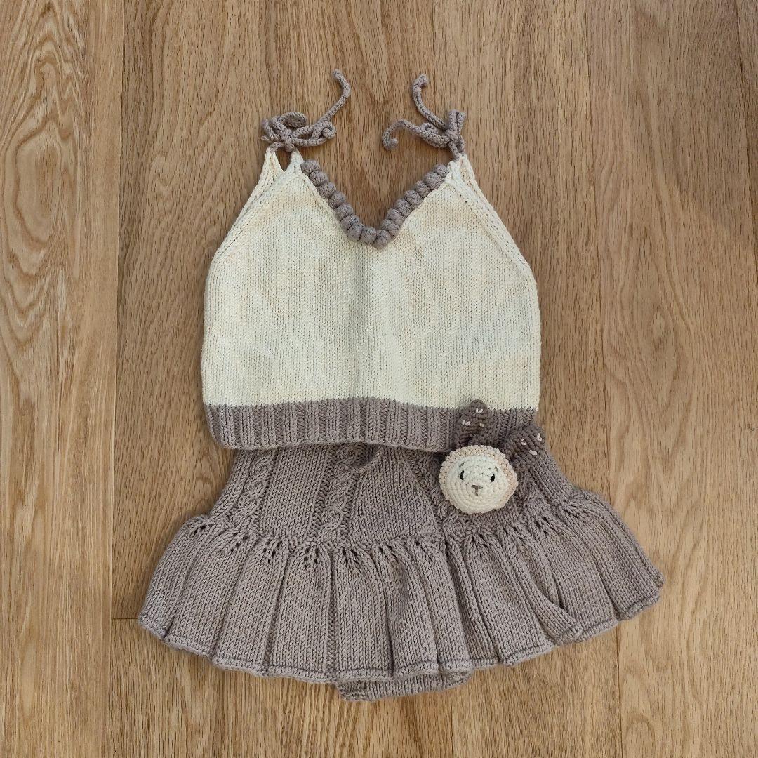 babytoly　eva knit tops＆ivyskirt　1-3y