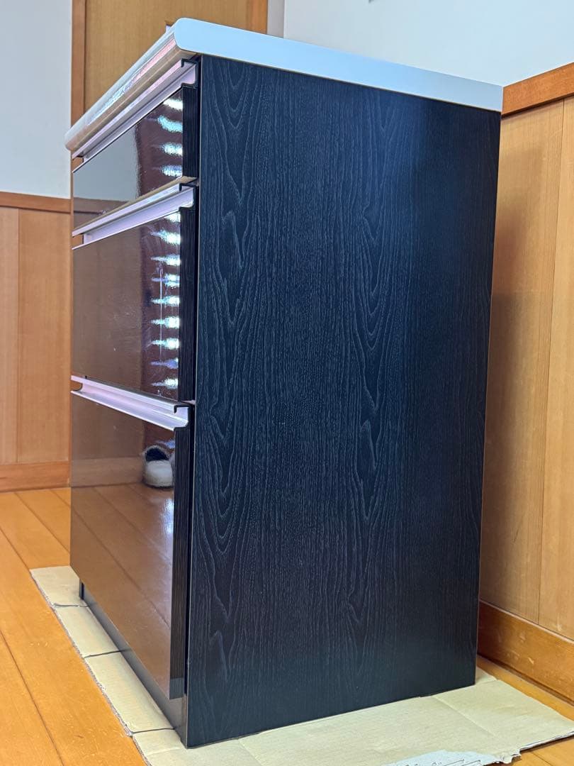 キッチン　サイドボード　カウンター 引き出し3段