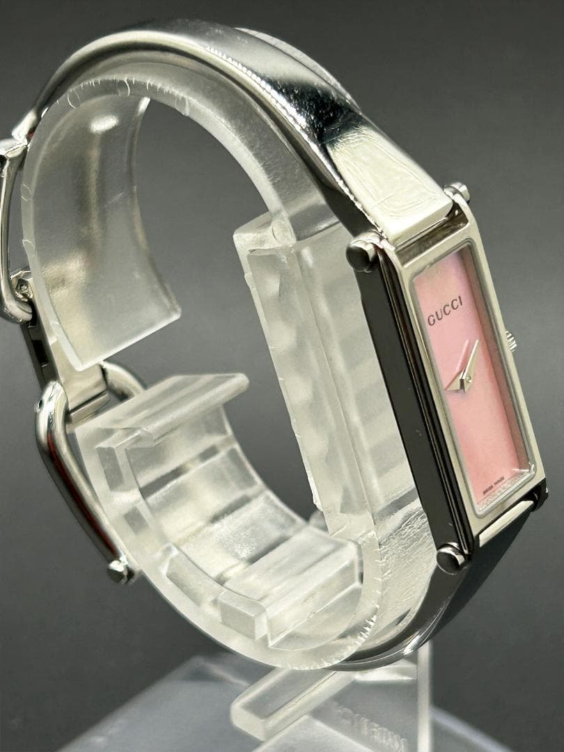 稼働【美品】GUCCI グッチ 時計 1500L シェル盤 ピンク レディース