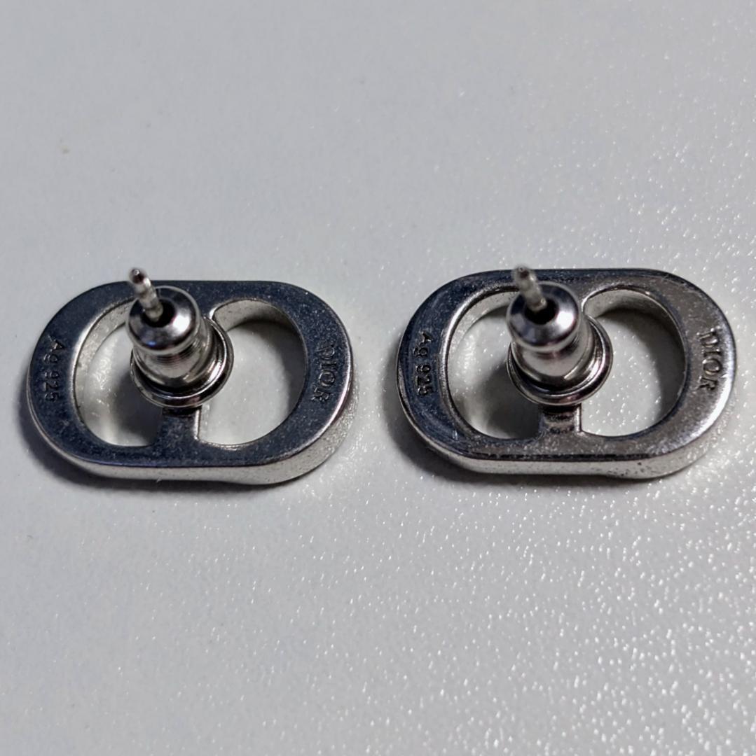 美品 正規品 DIOR CD Icon ピアス ペア両耳 メンズ シルバー925
