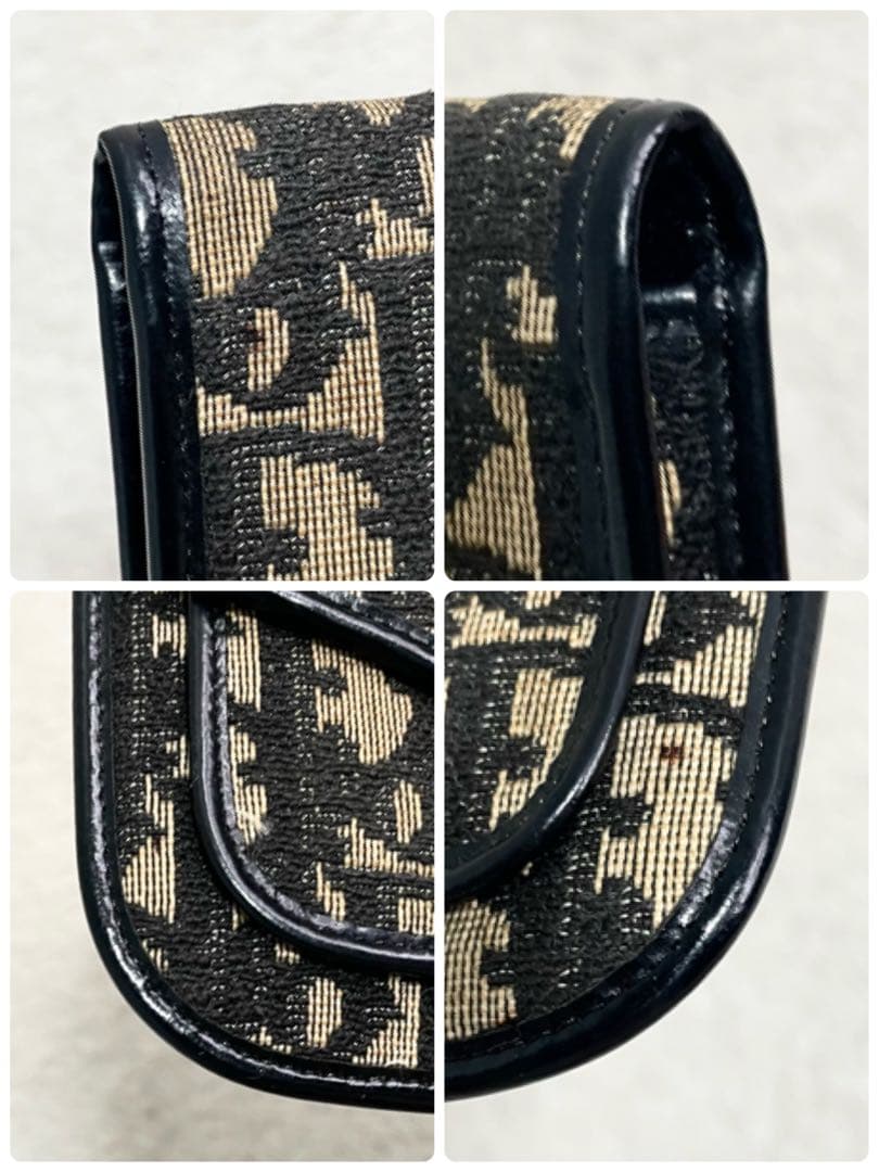 クリスチャンディオール CD金具 トロッター 総柄 キャンバス クラッチバッグ