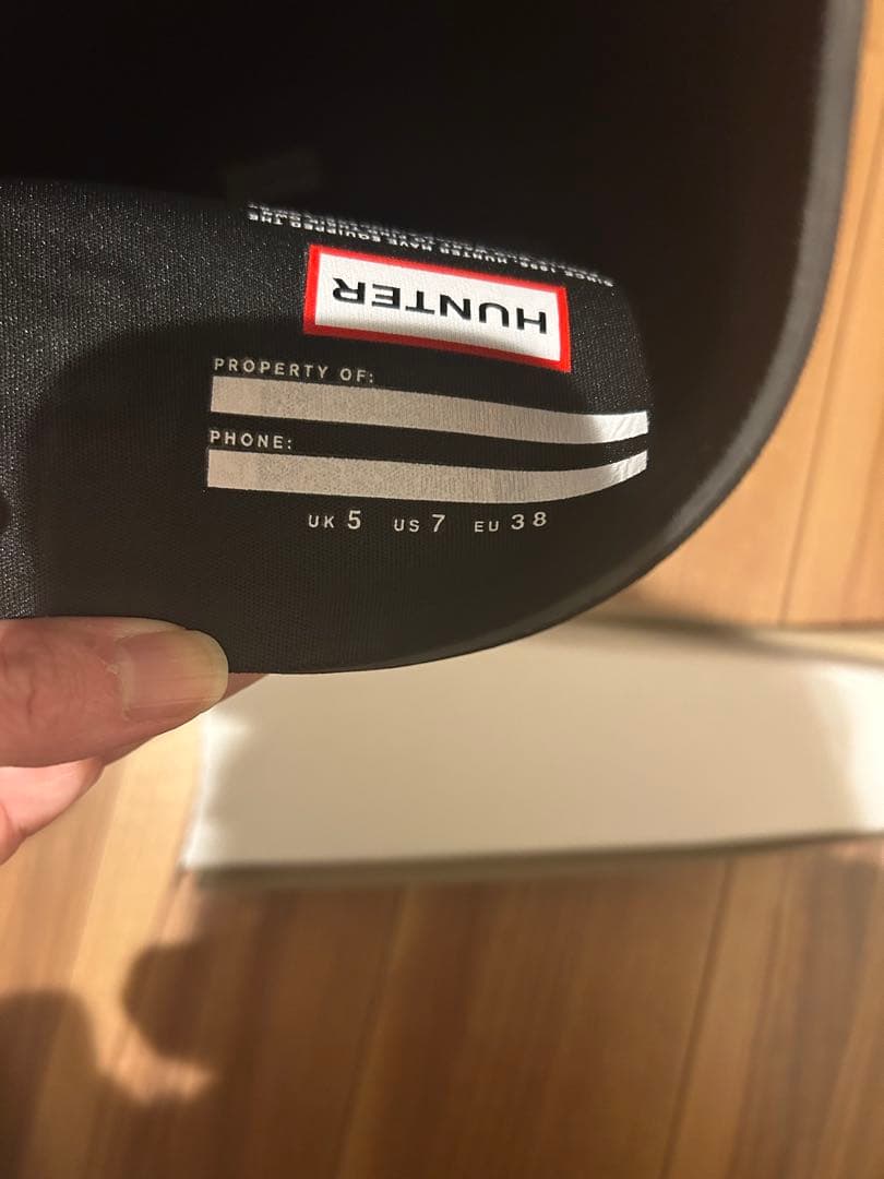 HUNTER ブラック 長靴 38 ハンター　24cm レインブーツ