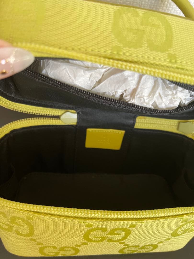 GUCCI GGキャンバス バニティバッグ ハンドバッグ ブラック　未使用