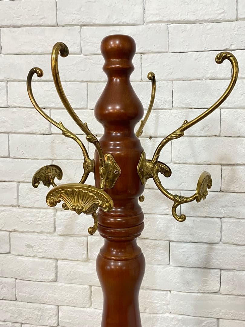 【東京都23区配送無料】アンティーク　ポールハンガー　スタンド　ハンガーラック