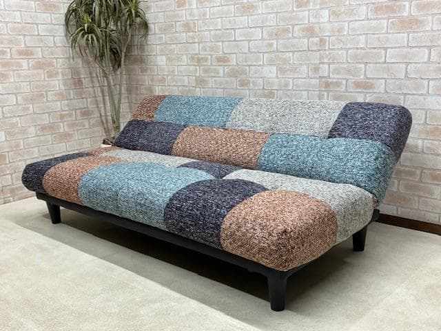 ソファーベッド　パッチワーク柄　MIX　ソファ　新品