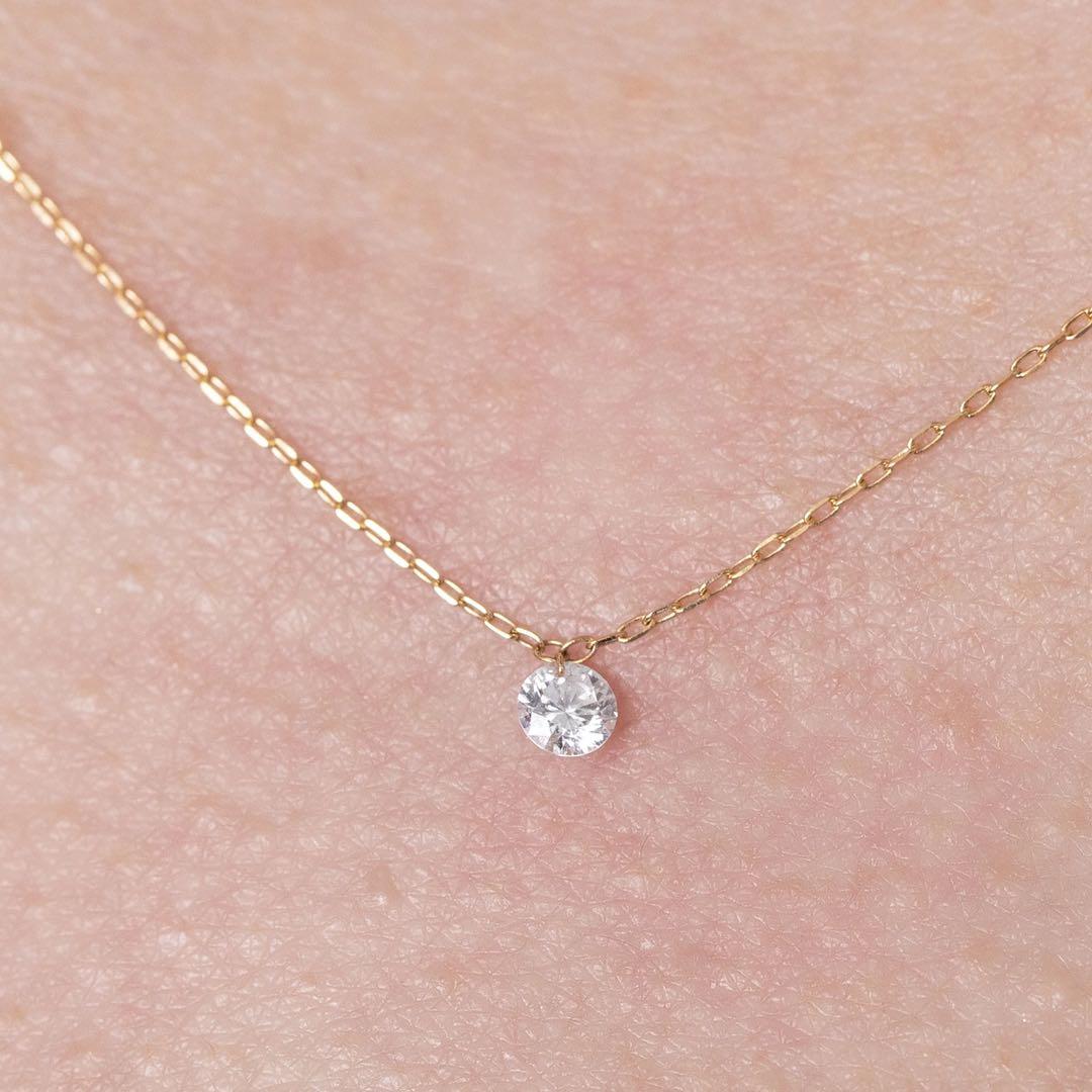 Orefice オレフィーチェ 0.05ctルフルネックレス K18ダイヤモンド