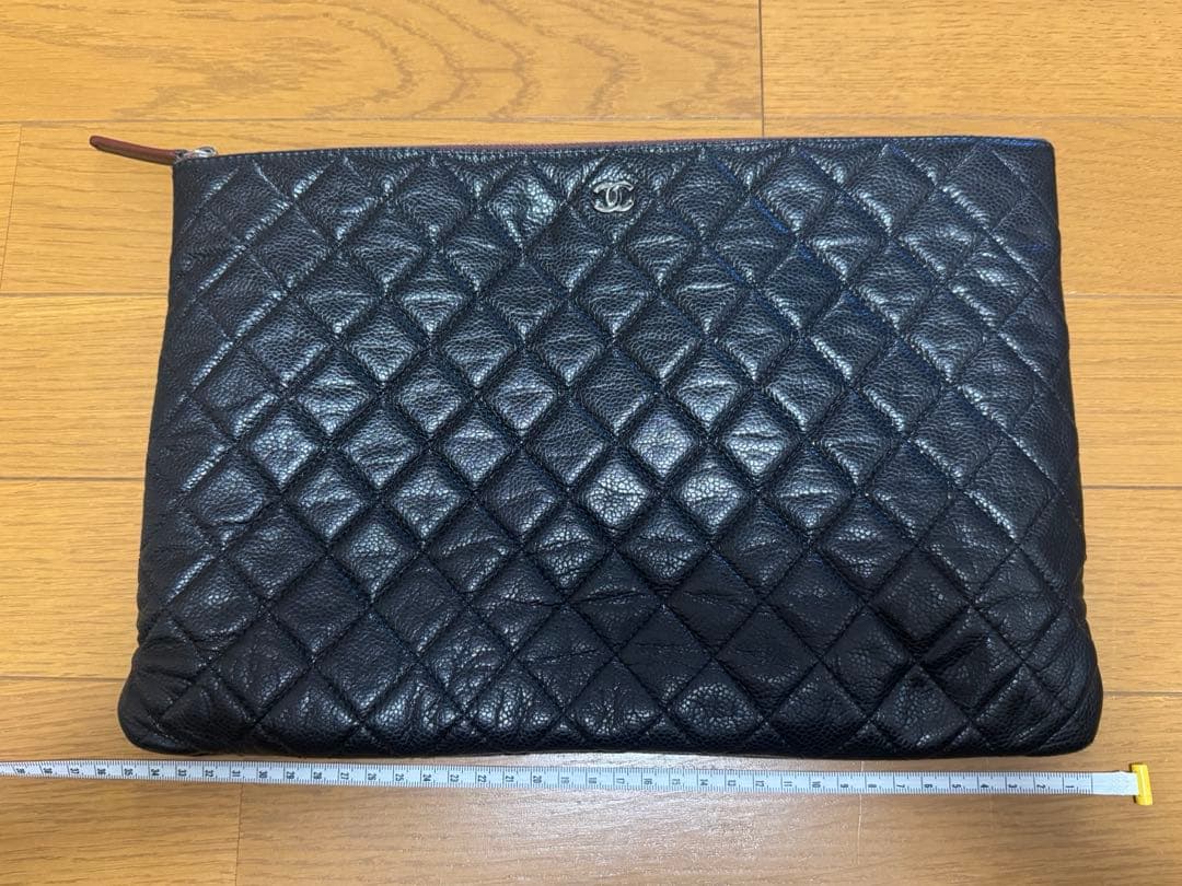 正規品CHANEL レザークラッチバッグ　美品　値下げ