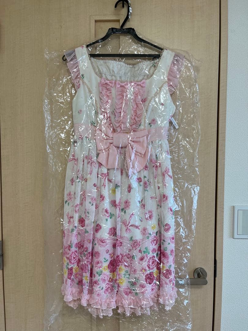 Angelic Pretty パウダーローズ　ワンピース＆ローズオーバーニー