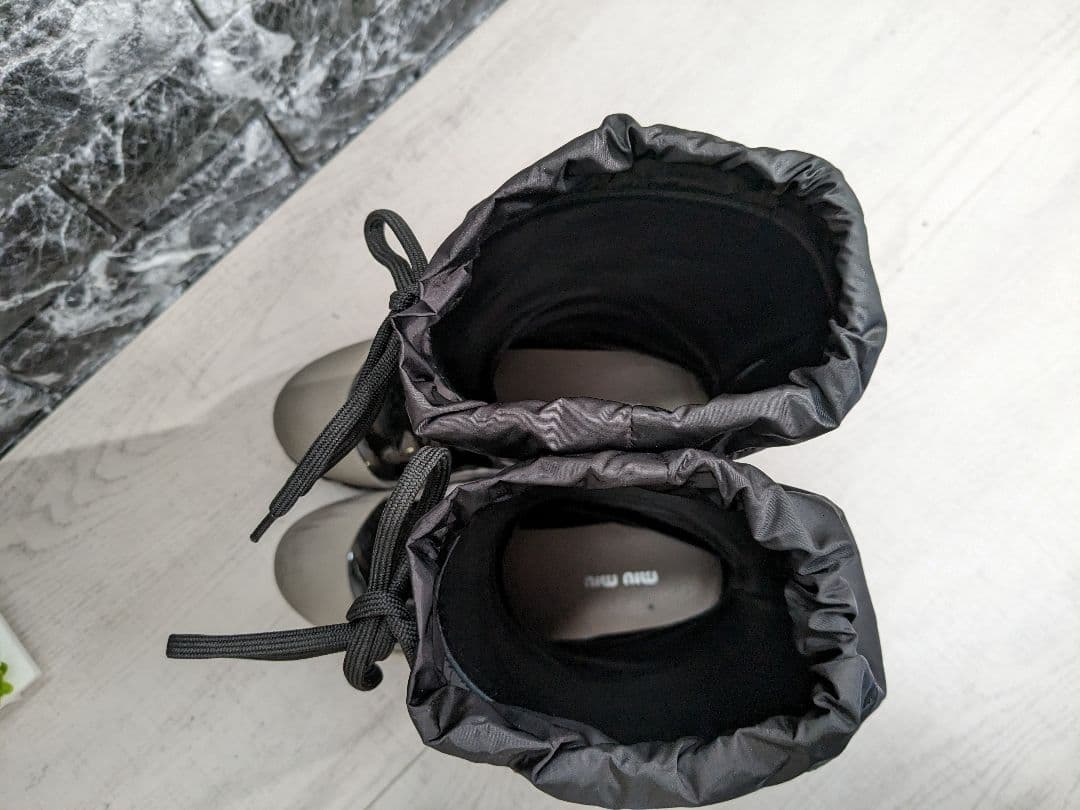 【箱付】MIUMIU　ミュウミュウ　レインブーツ　ブラック　黒