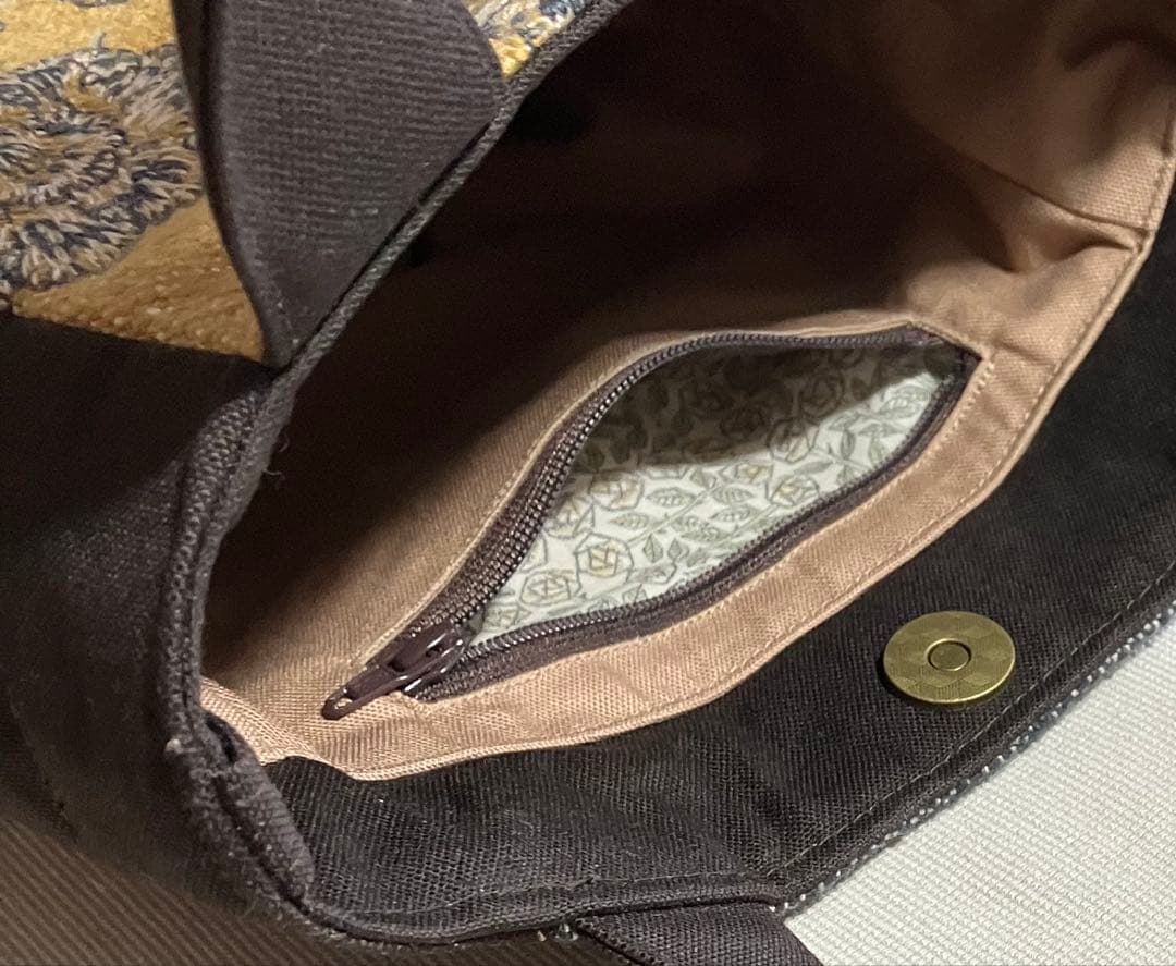 秋色yula&pallo ミナペルホネン ハンドメイド　ドロップ型トートバッグ