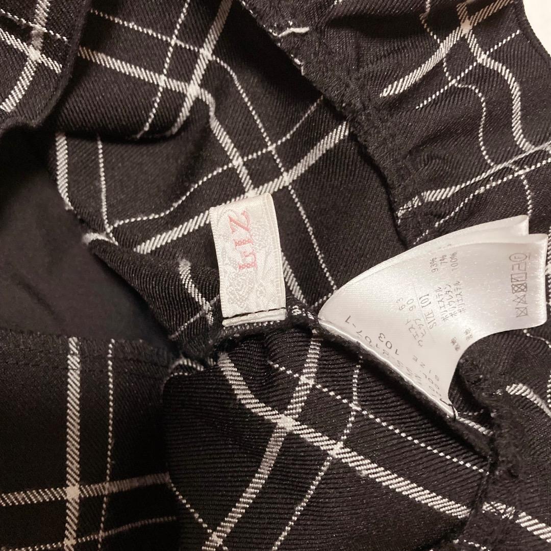 LIZLISA レースアップ サスペンダー 付 スカパン チェック