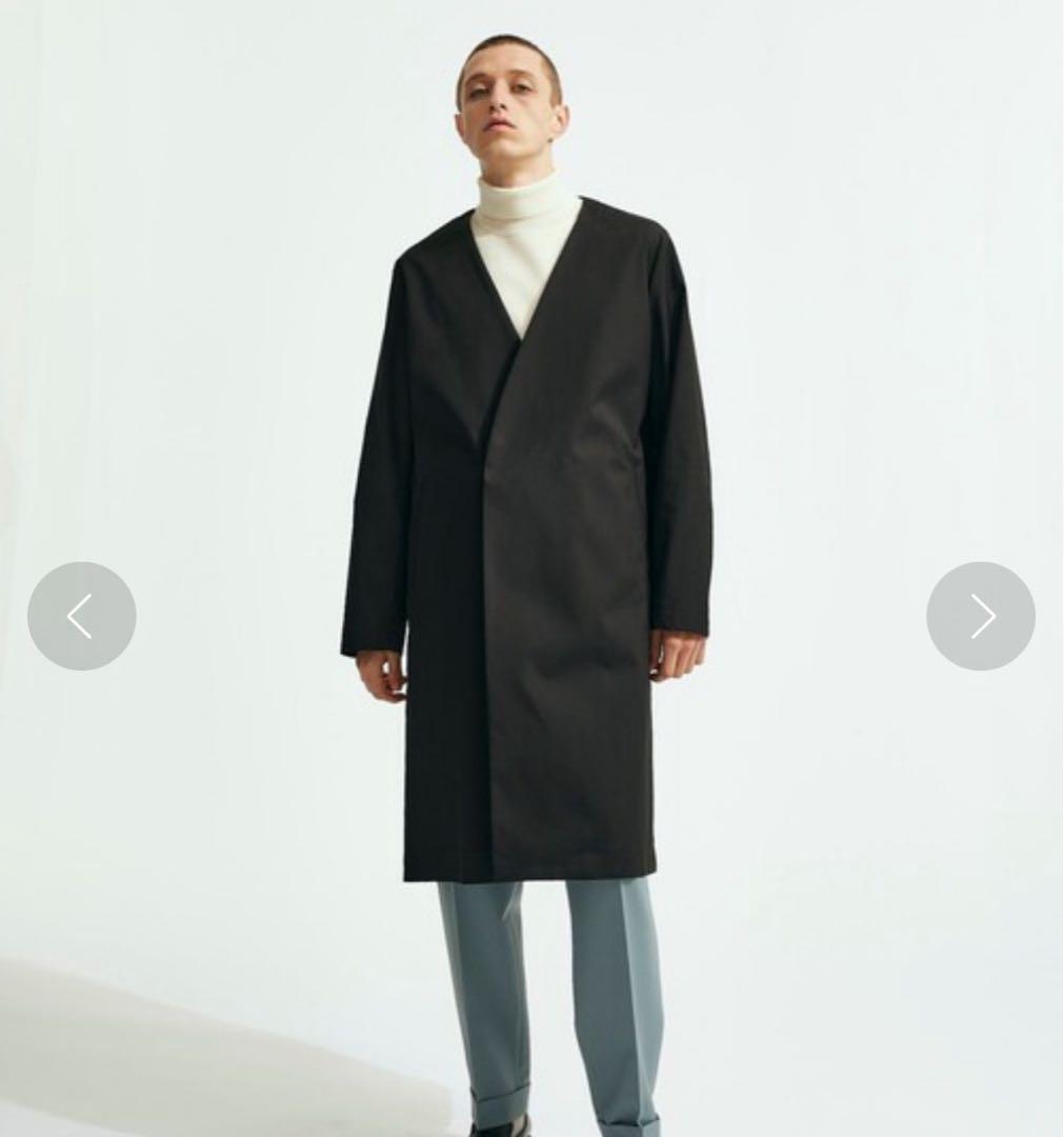 R*様 UNITED TOKYO ボンディングノーカラーコート　黒