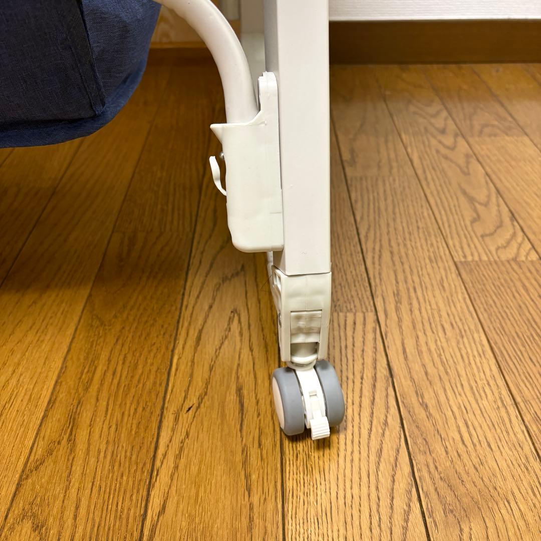 ベビーベッド 添い寝 高さ6段階 蚊帳 キャスタ 収納・持運びバッグ付 簡単組立